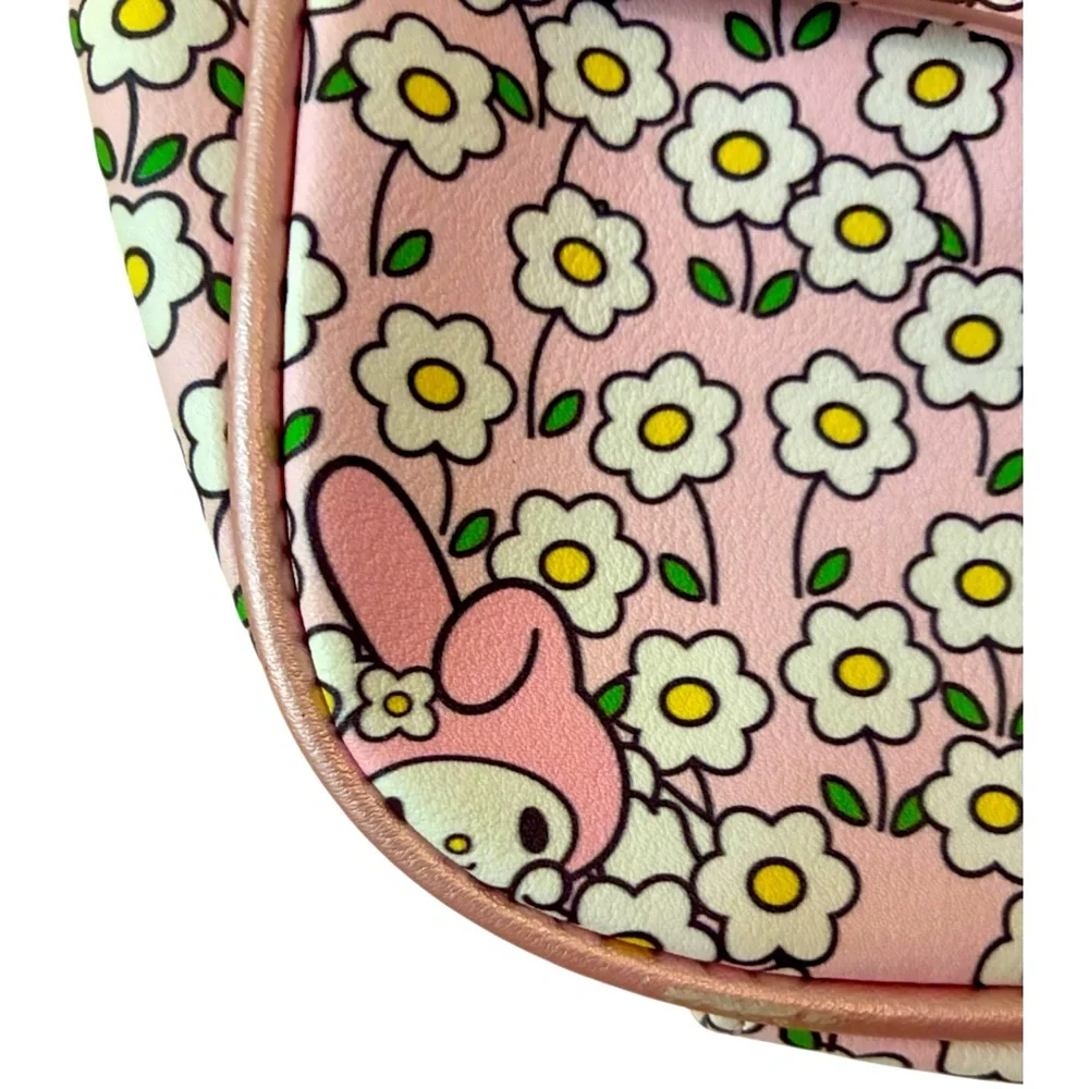 Sanrio Character My Melody Daisy Chain Flower Field Crossbody Shoulder Bag